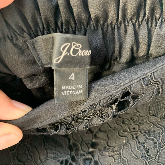 J. Crew Peyton Black Lace Elastic Waist Pants - Picture 6 of 6